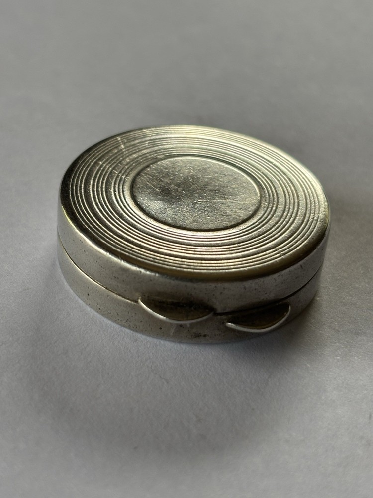 antique sterling silver pill box