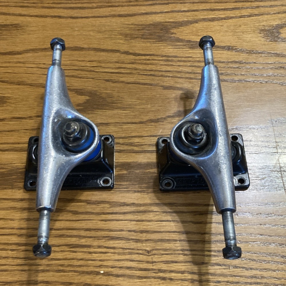 Kryptonics Skateboard Trucks Set of 2 Durable High Performance Silver and Black