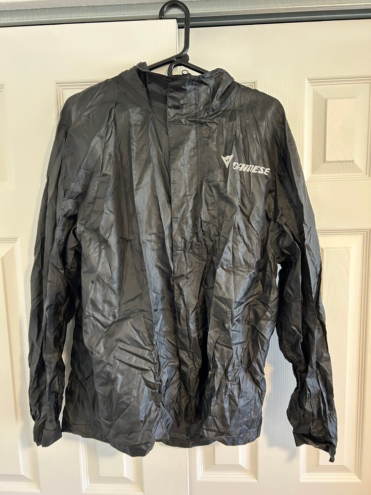 Dainese Packable Rain Shell Jacket Hooded Motorcycle Windbreaker Medium