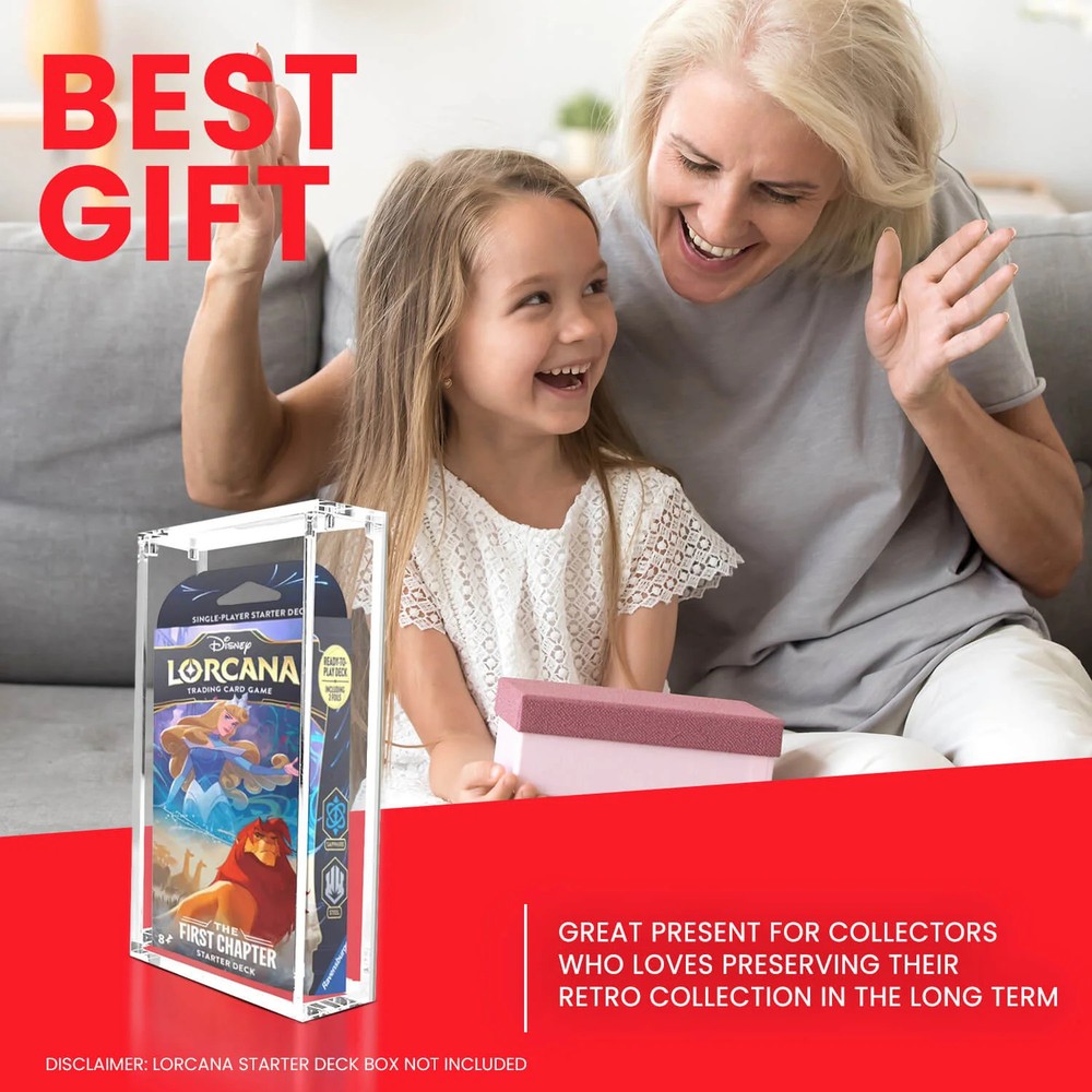 1x Acrylic Display Case for Lorcana Starter Deck Protective Box