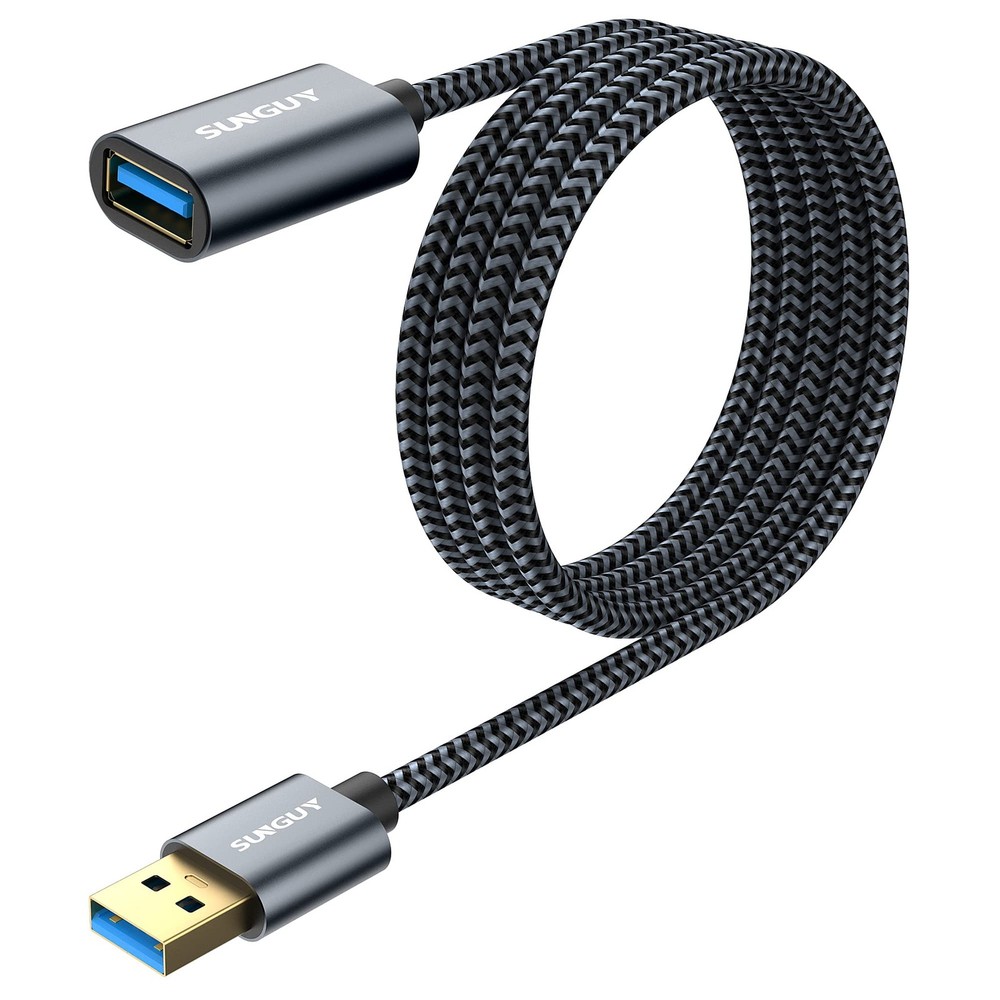 SUNGUY 5Gbps USB Extension Cable, 5FT High Speed USB 3.0 Extension Cable Type A