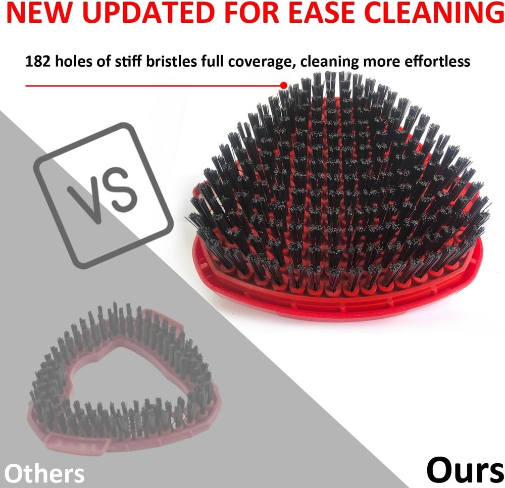 Dual Replacement Spin Mop Scrub Heads - Efficient Deep Cleaning for All Surfaces
