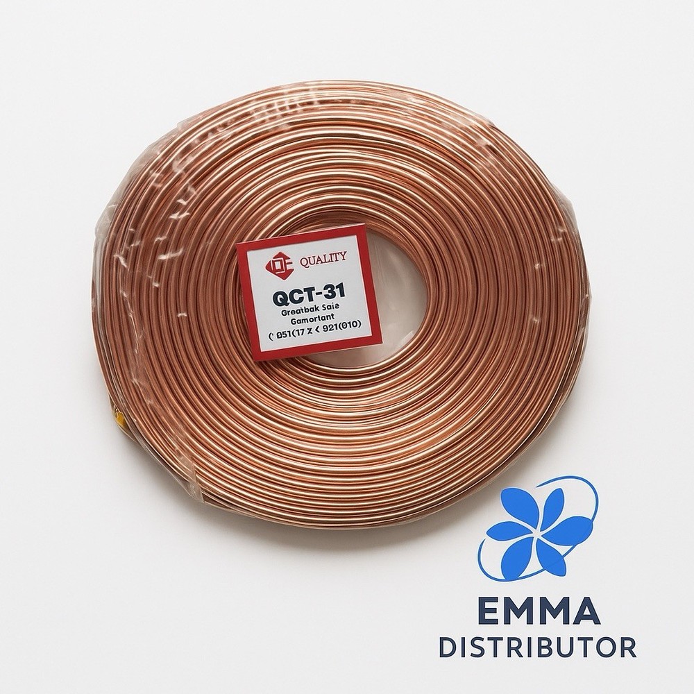 REFRIGERATION COPPER CAPILLARY TUBING 0.031" (ID) x 0.081" (OD) x100 FT ROLL