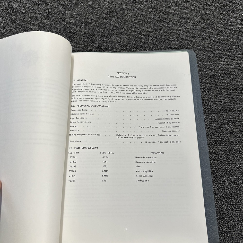 Northeastern Engineering Model 14-22C Frequency Converter Technical Manual