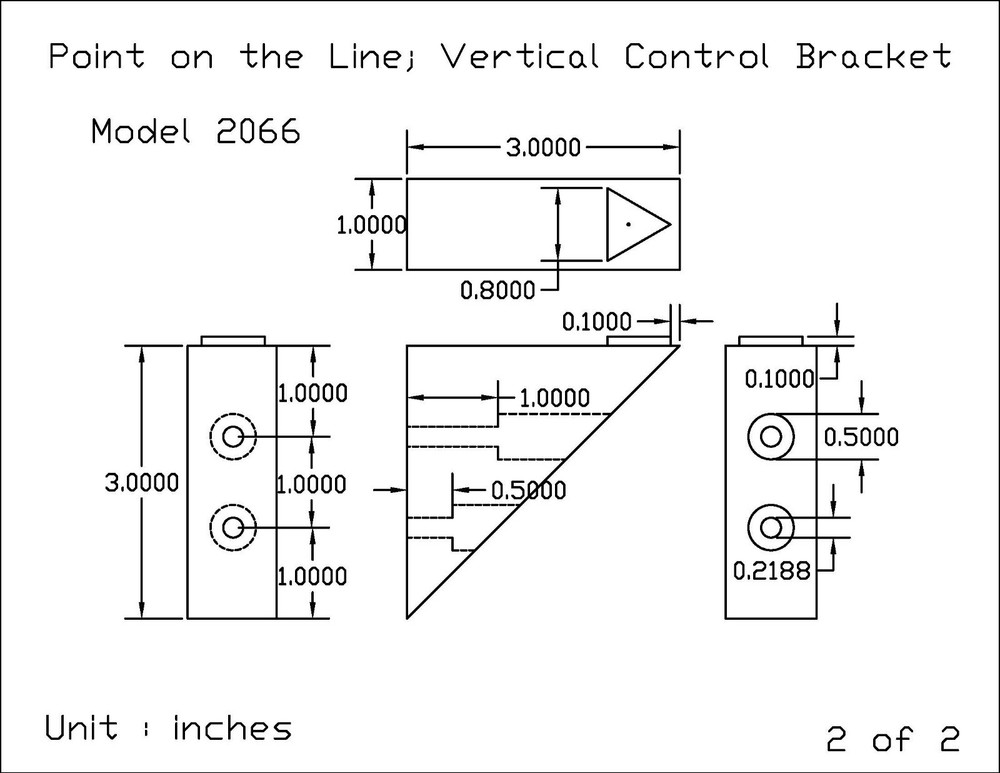 Vertical Control Bracket; Set of 5