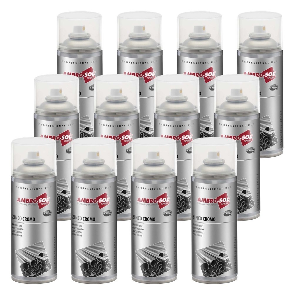 12x Cold Chrome Galvanizing Paint Spray Can Protects Oxidation_