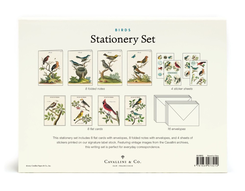 Cavallini & Co. Birds Stationery Set