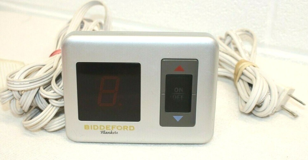 Biddeford TC15B2 Electric Blanket Digital Heat Controller 4 Prong Silver Tested!