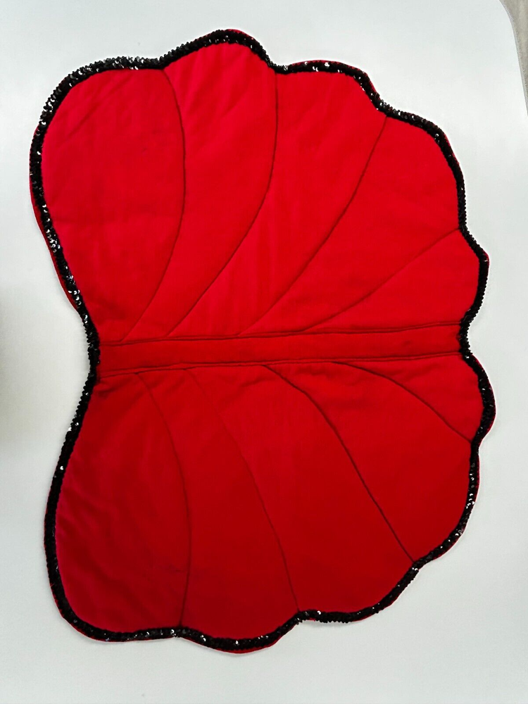 Red and Black Sequin Costume Saddle Pad