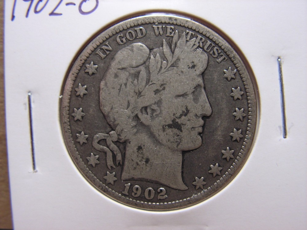 1902 - O Barber Half Dollar.