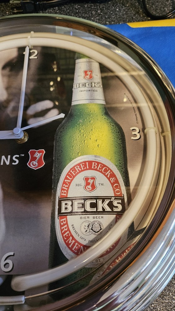 Beck's Beer Neon Bar Clock