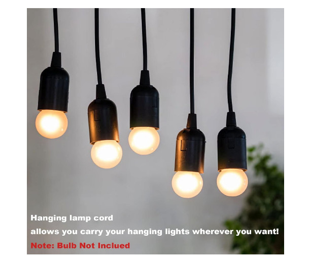 Plug In Hanging Light Kit E26 E27 Pendant Light Cord with Switch