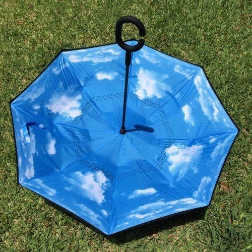 Reverse Opening Inverted Inside-Out/Upside Down/ C-Handle Umbrella Sale