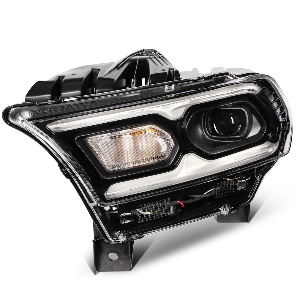 Black Headlight Assembly w/LED DRL Left Side For 2021-2023 2024 Dodge Durango
