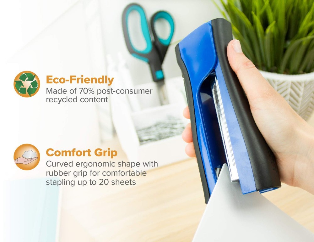 Bostitch Ergonomic Stapler With Built-in Sharpener Staple Remover 20 Sheet Ca...