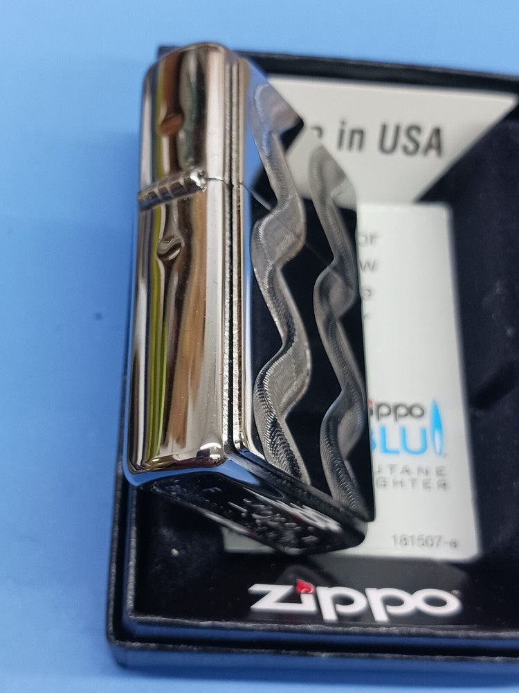 Zippo Double Twister Emblem Brushed Chrome 24871
