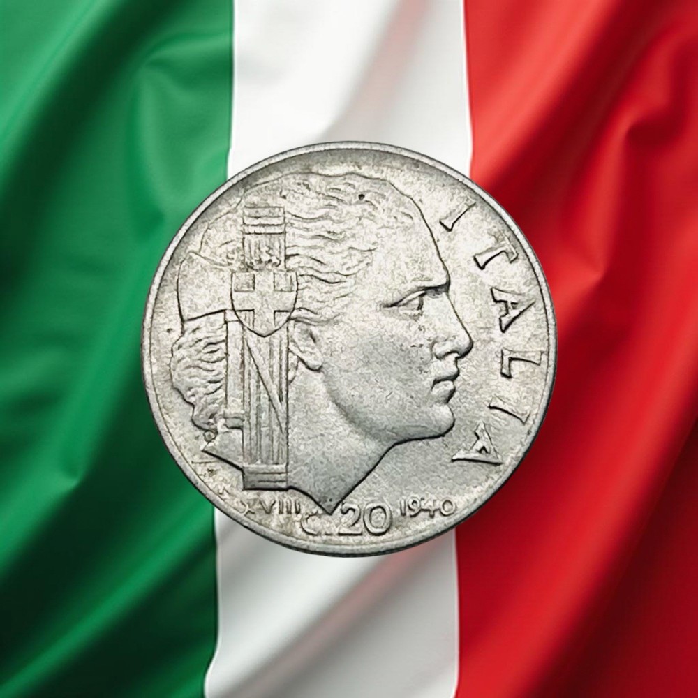 1940 Italy 20 Centesimi - Combined Ship
