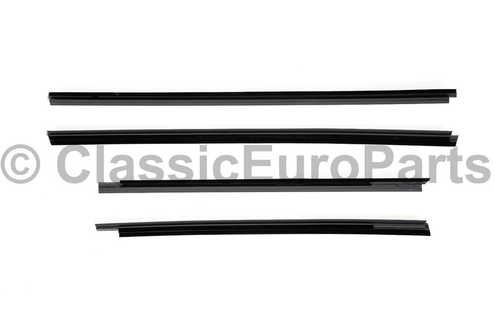 Front Rear side window outer seals weatherstrip scraper for BMW E30 Convertible