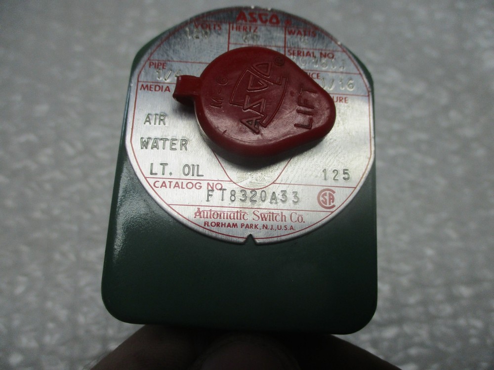 ASCO FT8320A33 SOLENOID VALVE UNMP
