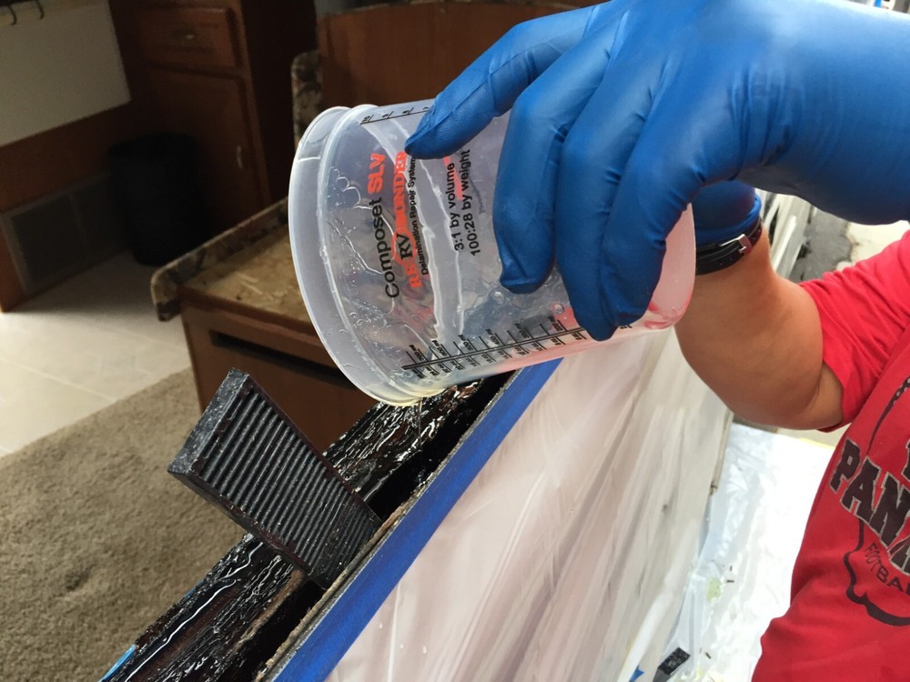 RV Camper Motorhome Wall Fiberglass Siding Delamination Repair Epoxy Kit