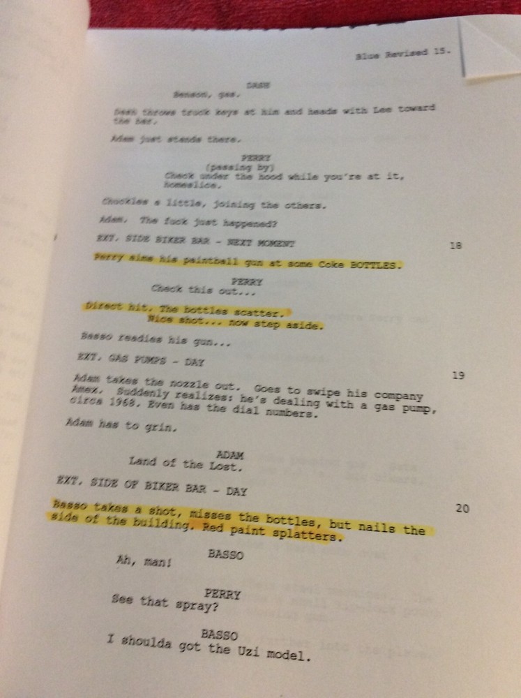 ORIGINAL SCRIPT BACKWOODS HAYLIE DUFF RYAN MERRIMAN DANNY NUCCI