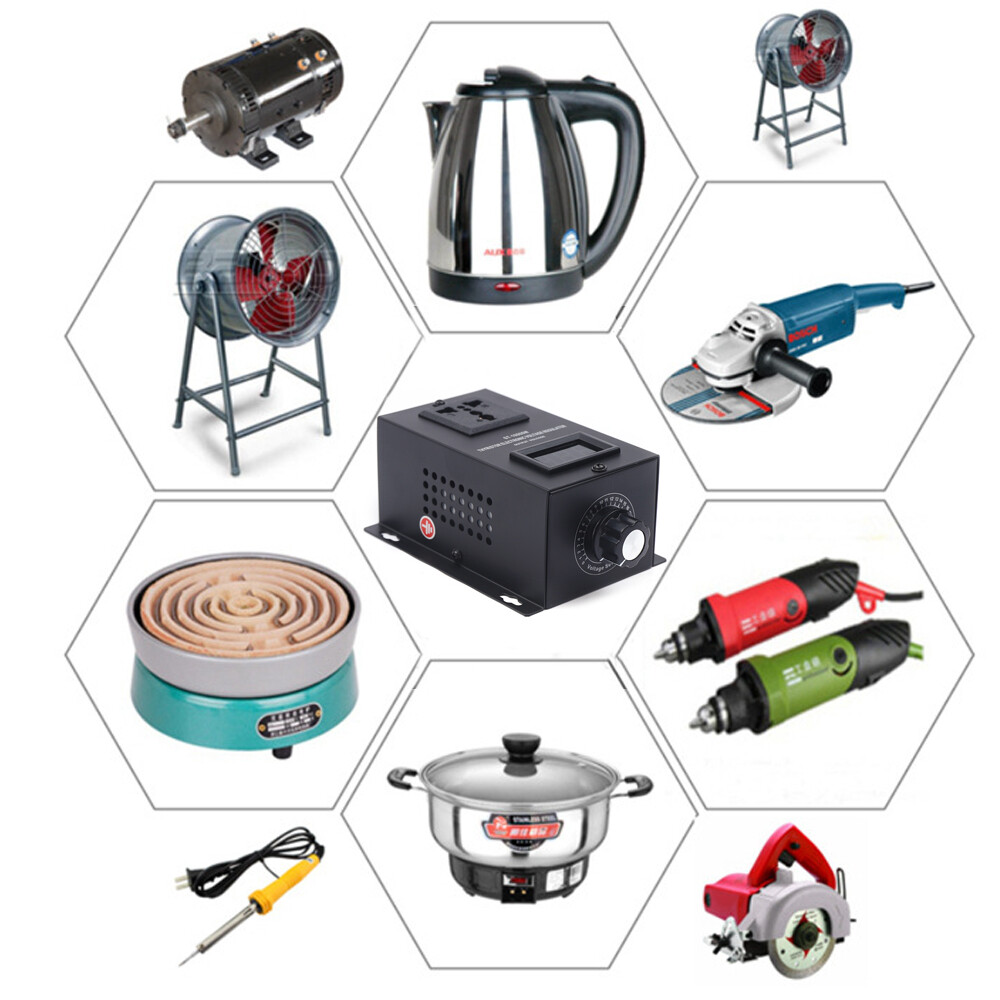 10000W Variable Voltage Regulator Dimmer Motor Speed Controller AC 110V SCR New