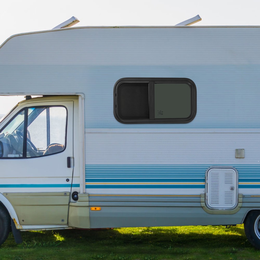 2Pcs RV Window Venting Window Vertical Slide Window w/Trim Rings Rectangular