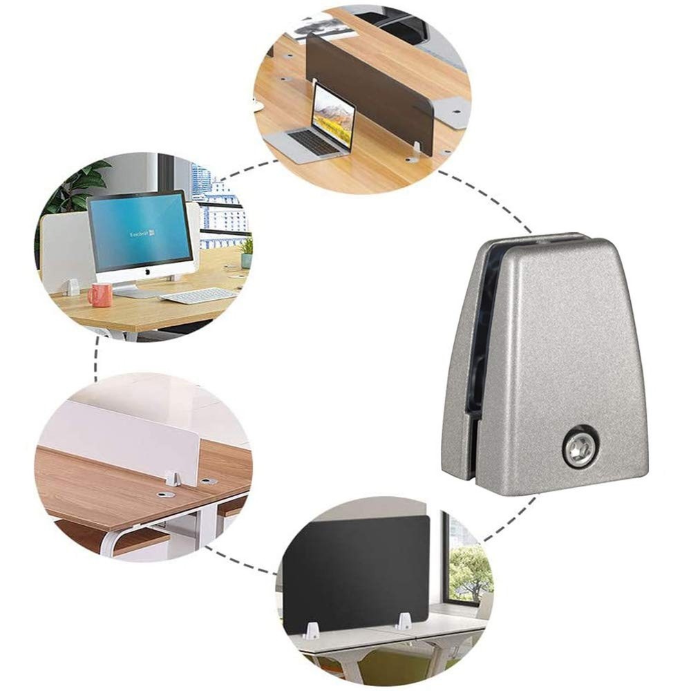 20 PCS Office Desk Partition Support Bracket,Desk Divider Clamp Brackets Shel...
