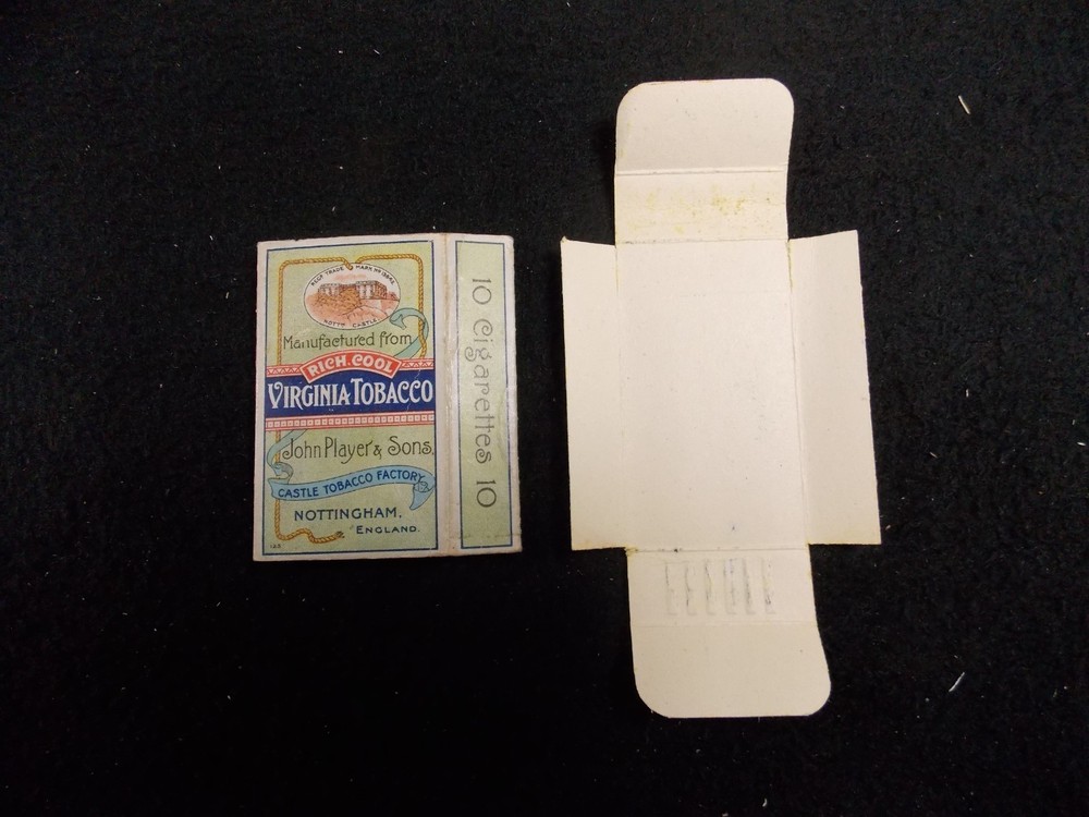T1 Vintage Players Navy Cut Empty Cigarette Packet Box