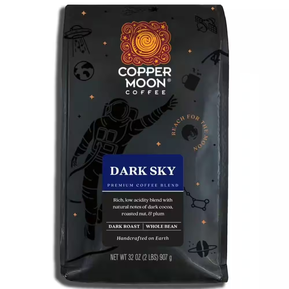 32 Oz. Dark Sky Blend, Dark Roast, Coffee Beans.