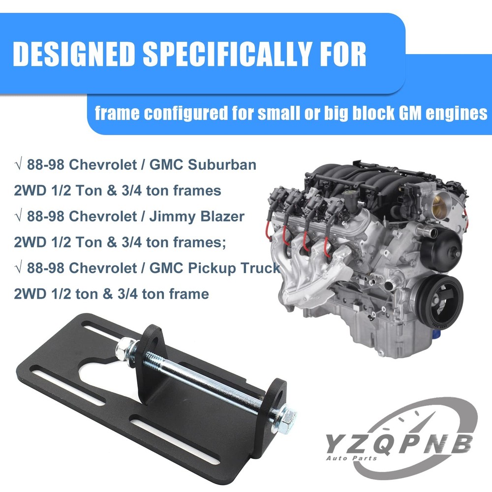 YZQPNB LS Conversion Engine Mounts Compatible with 1973-1987 Square Black