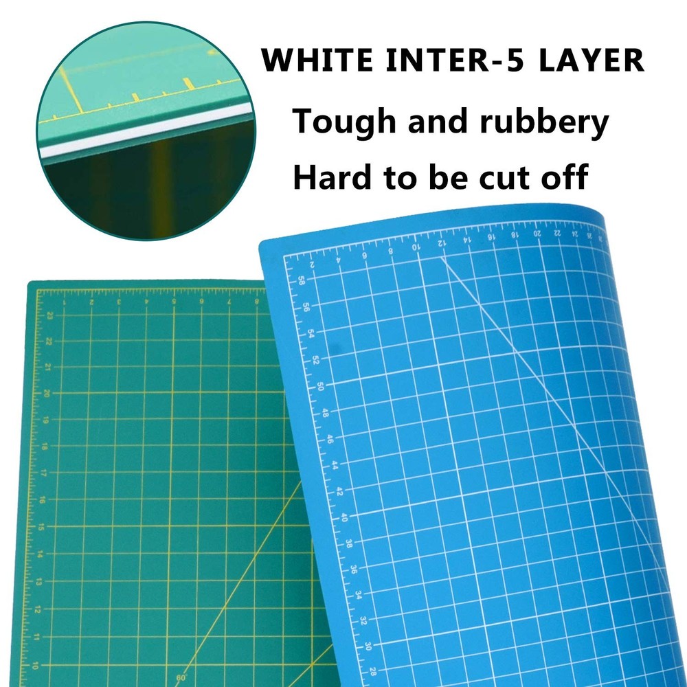 WORKLION 24" x 36" Large Self Healing PVC Cutting Mat, Double Sided, Gridded ...