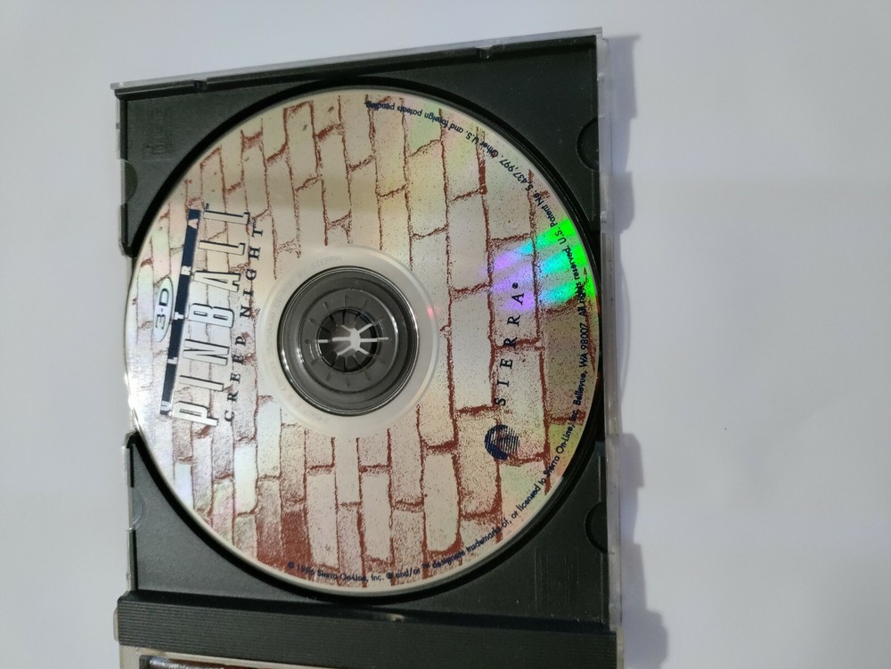 3D Ultimate Pinball Creep Night Computer PC Game CD Disc Sierra