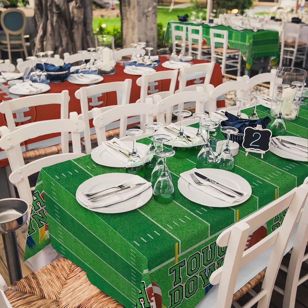 Gatherfun 2-Pack Football Decorations – 108" x 54" (Rectangular), Green
