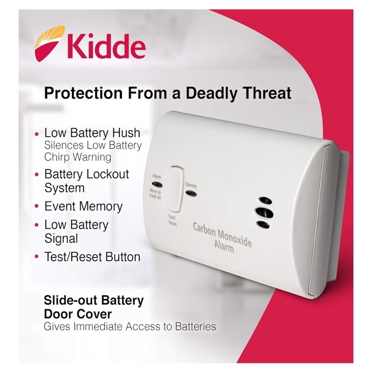Kidde Carbon Monoxide Detector, AA Battery Powered, Portable