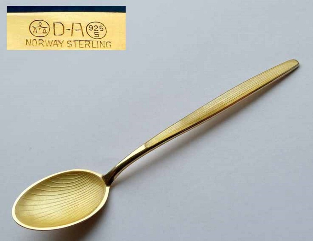 Spoon, Enamel, Sterling Silver, David Andersen C146