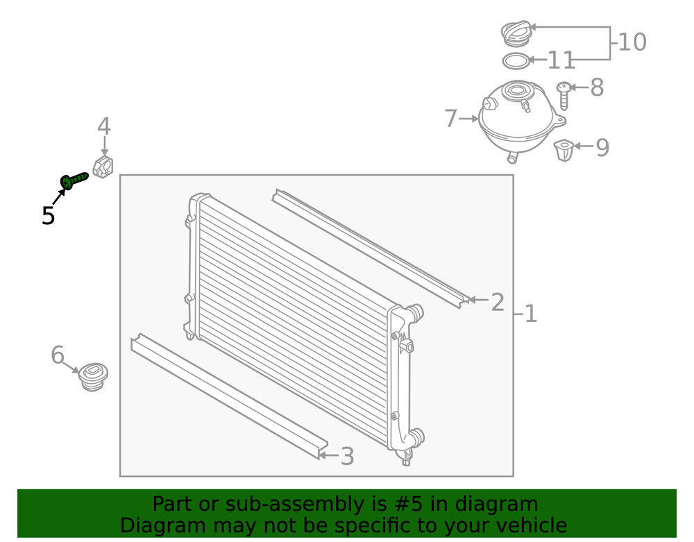 Genuine Volkswagen Upper Mount Bolt N-908-082-01