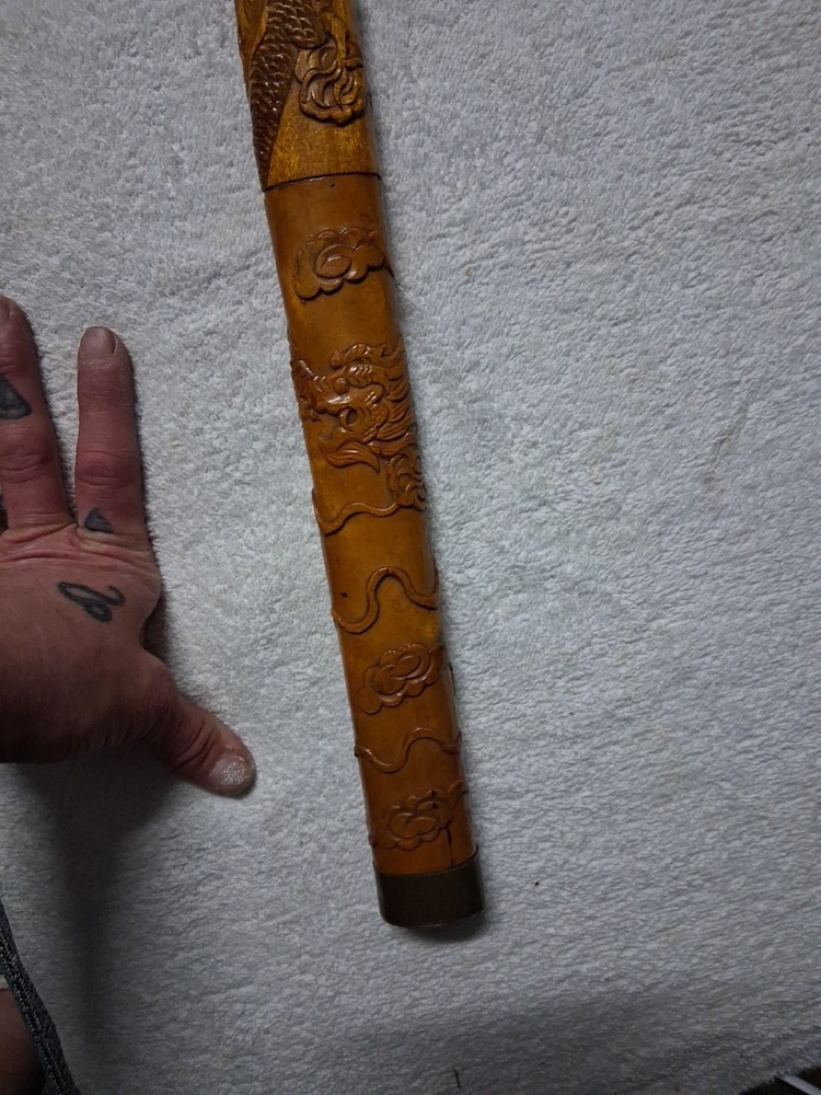 17" Double Carved Dragon Knife