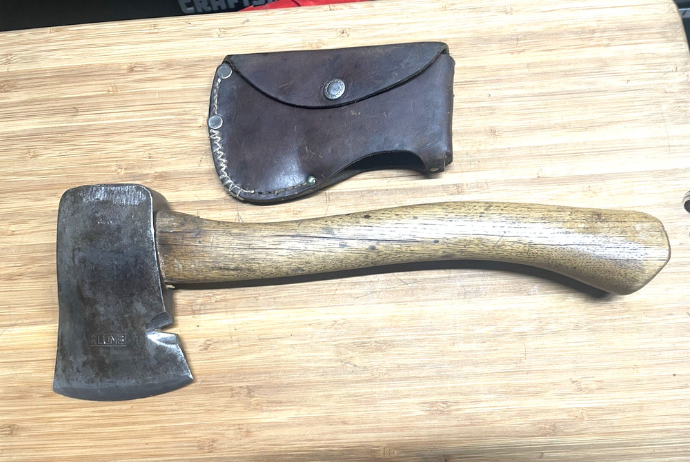 Vintage Plumb Hatchet With Nail Puller Original Handle Sheath