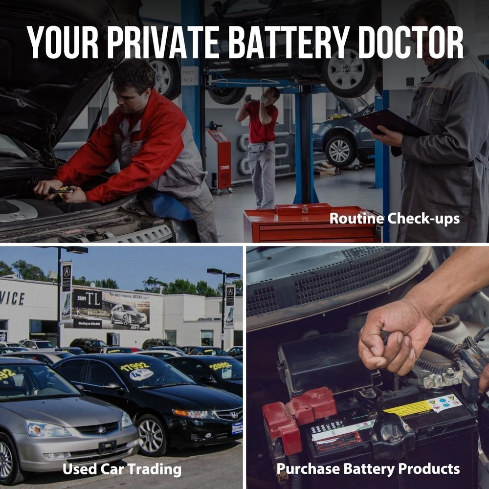Compact Car Truck Battery Load Tester - 12V Starter Analyzer