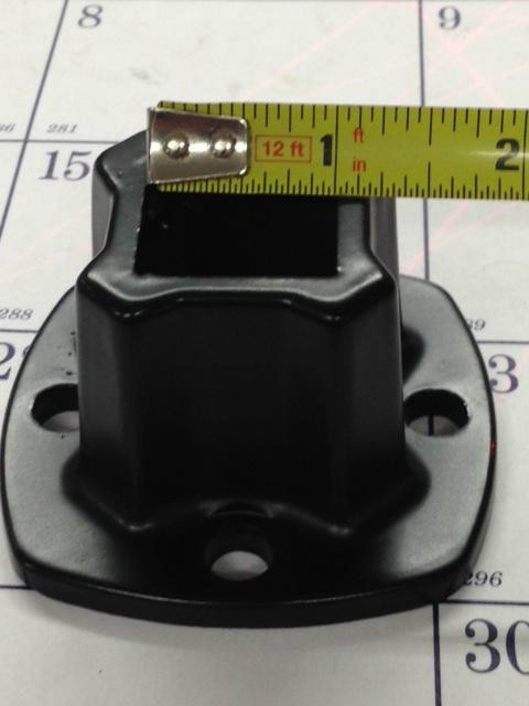 1 " SQUARE RAILING POST FLOOR FLANGE For Black 1" Post (NEW)
