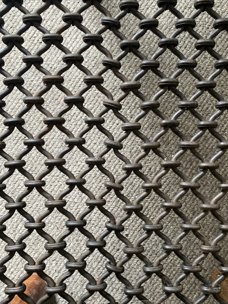 Antique Spanish Style Coffee Table With Iron Lattice