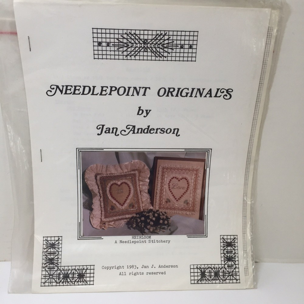Heirloom Hearts Needlepoint Pattern Jan Anderson
