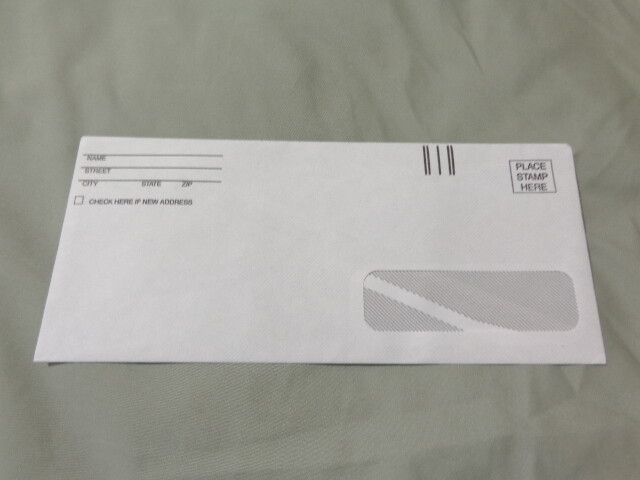 10, 15 White Security Envelopes With Window You Pick