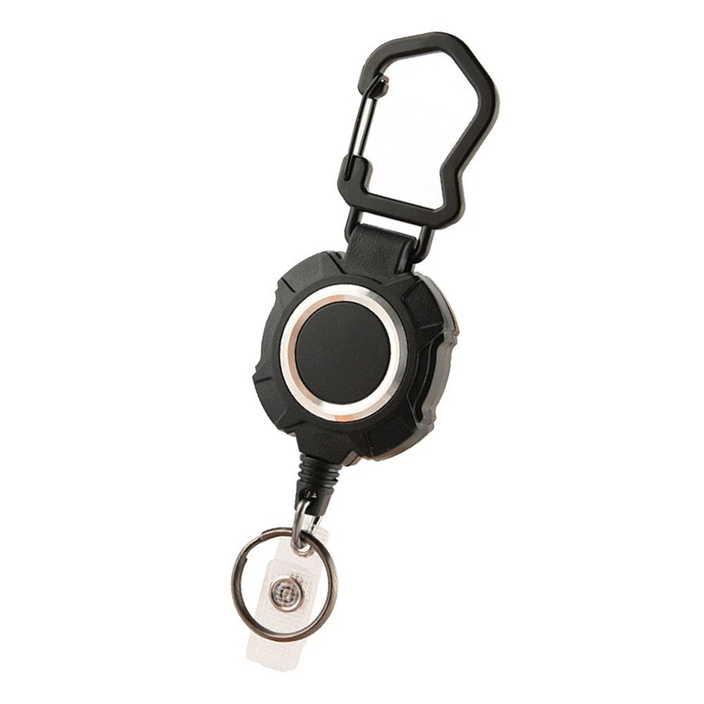 Practical Retractable Keychain with Multitool Carabiner and Secure Card Holding
