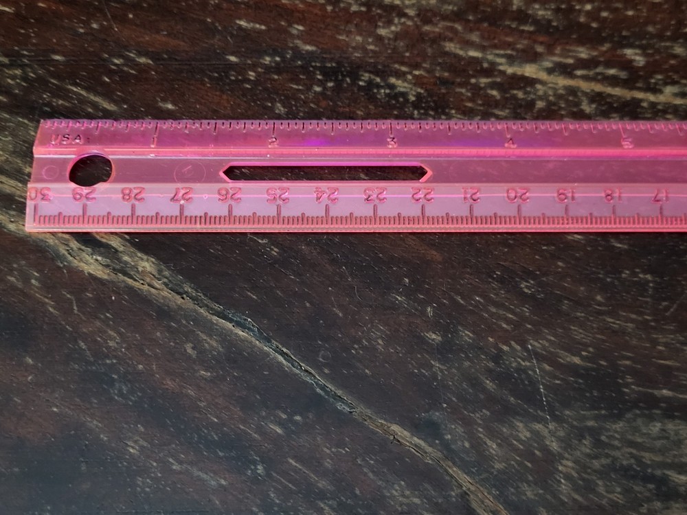 12 Inch Pink Empire Ruler