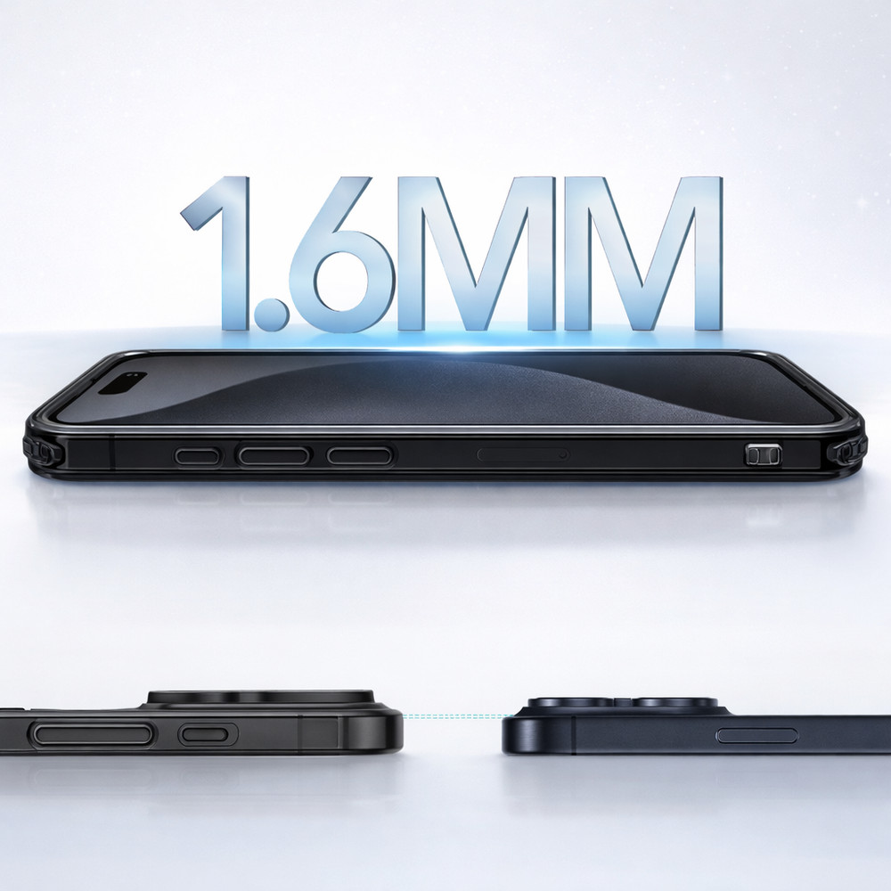 Shockproof Protective Case for iPhone 15 Pro Max – Black | MagSafe Compatible |