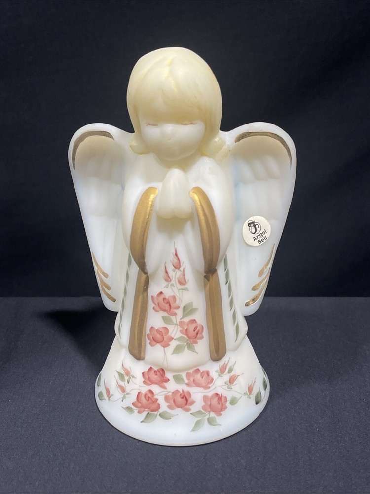 FENTON ANGEL BELL WITH FLORALS LTD ED NUMBERED 840/2000