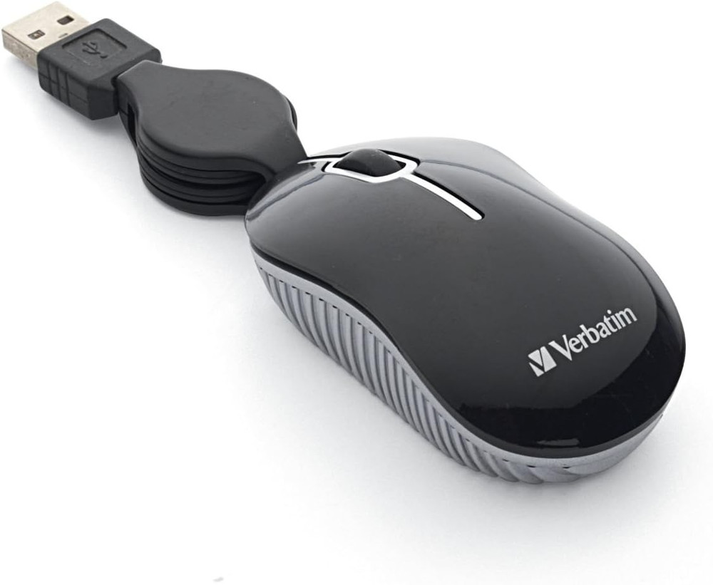 Wired Optical Computer Mini USB-A Mouse - Plug & Play Corded Small Travel Mouse