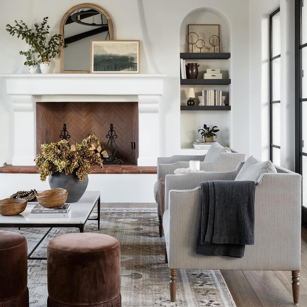 15.7'' Engineered Wood Floating Shelves - Functional Bathroom Storage Solution